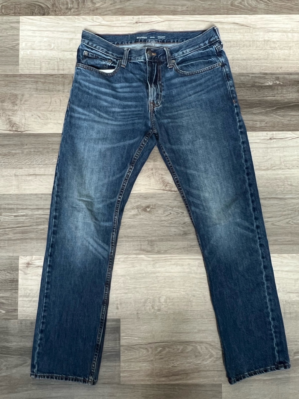 Old Navy Men's Dark Blue Straight Jeans